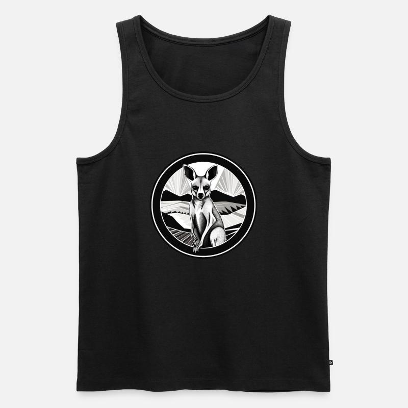 känguru - Männer Premium Bio Tank Top - Schwarz