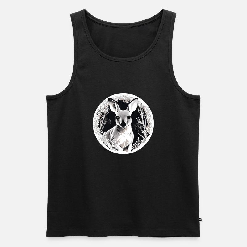 Känguru - Männer Premium Bio Tank Top - Schwarz