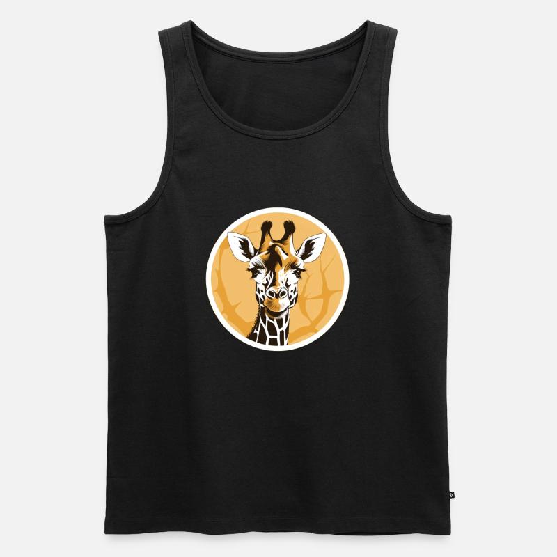 Giraffe - Männer Premium Bio Tank Top - Schwarz