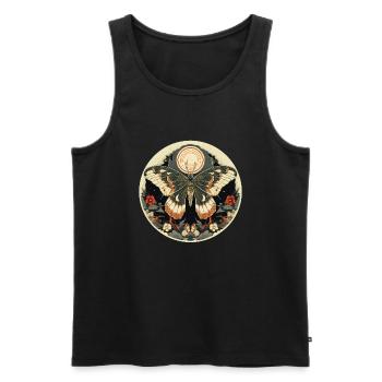 Motte - Männer Premium Bio Tank Top - Schwarz - Vorne - AI Model Male 178 light (178cm)