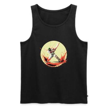 Cricket - Männer Premium Bio Tank Top - Schwarz - Vorne - Michal (187cm)