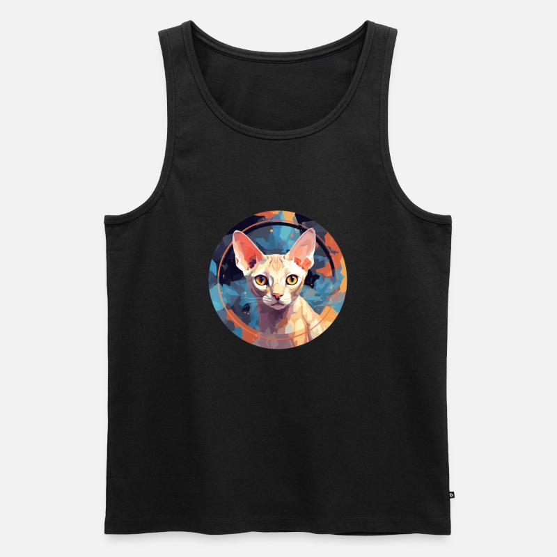 Devon Rex Katze - Männer Premium Bio Tank Top - Schwarz