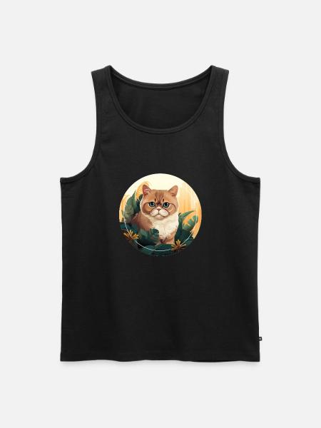 Exotic Shorthair Cat - Men's Premium Organic Tank Top - black