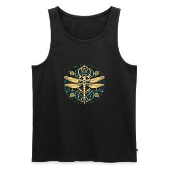 Dragonfly - Men's Premium Organic Tank Top - black - Front - AI Model Male 178 light (178cm)