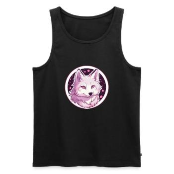 Wolf Anime - Men's Premium Organic Tank Top - black - Front - AI Model Male 178 light (178cm)