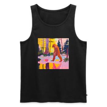 BigFoot big foot sasquatch - Männer Premium Bio Tank Top - Schwarz - Vorne - Michal (187cm)