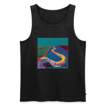 schlange, bunt, tier, geschenk, geschenkidee - Männer Premium Bio Tank Top - Schwarz - Vorne - AI Model Male 178 light (178cm)