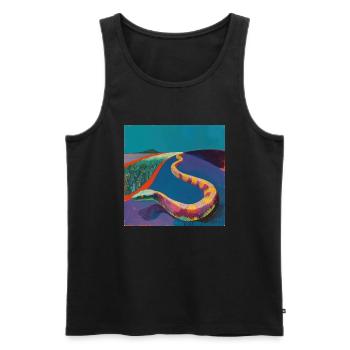 schlange, bunt, tier, geschenk, geschenkidee - Männer Premium Bio Tank Top - Schwarz - Vorne - AI Model Male 178 light (178cm)