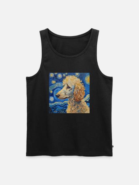 Poodle Van Gogh Gift - Men's Premium Organic Tank Top - black