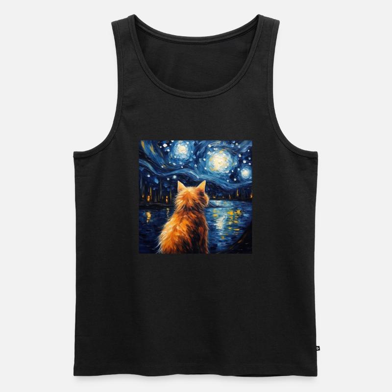 Katze, katzenmotiv - Männer Premium Bio Tank Top - Schwarz
