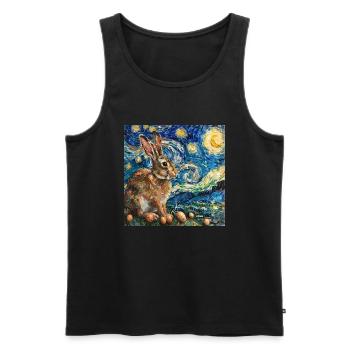 easter bunny, easter, bunny, happy easter, easter eggs - Men's Premium Organic Tank Top - black - Front - AI Model Male 178 light (178cm)