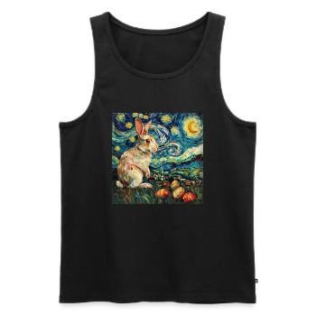 easter bunny, easter, bunny, happy easter, easter eggs - Men's Premium Organic Tank Top - black - Front - AI Model Male 178 light (178cm)
