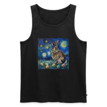 Osterhase, Ostern, Hase - Männer Premium Bio Tank Top - Schwarz - Vorne - Michal (187cm)