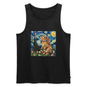 Osterhase, Ostern, Hase - Männer Premium Bio Tank Top - Schwarz - Vorne - Michal (187cm)