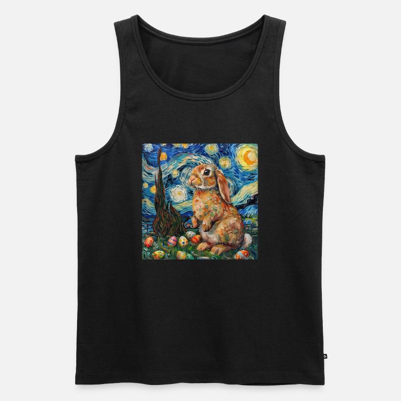 Easter Bunny, Easter, Bunny - Men's Premium Organic Tank Top - black