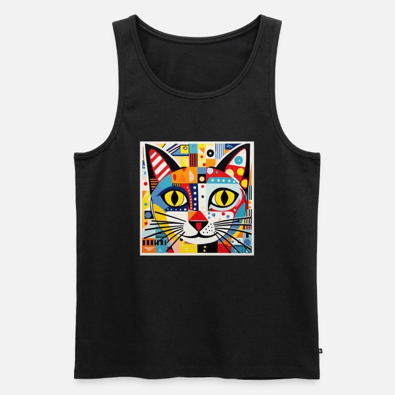 Katze, katzenmotiv - Männer Premium Bio Tank Top - Schwarz