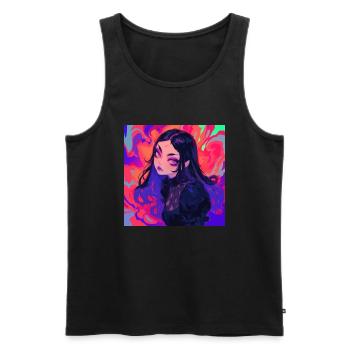 Anime, Gothic Girl, Waifu, Japan - Men's Premium Organic Tank Top - black - Front - Michal (187cm)