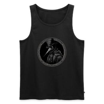 Pestdoktor, Gothic, Tod, Steampunk, Halloween - Männer Premium Bio Tank Top - Schwarz - Vorne - AI Model Male 178 light (178cm)