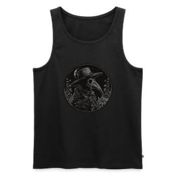 Pestdoktor Gothic Tod Steampunk Halloween - Männer Premium Bio Tank Top - Schwarz - Vorne - AI Model Male 178 light (178cm)