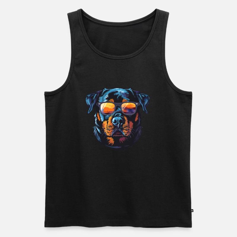Rottweiler Hund - Männer Premium Bio Tank Top - Schwarz