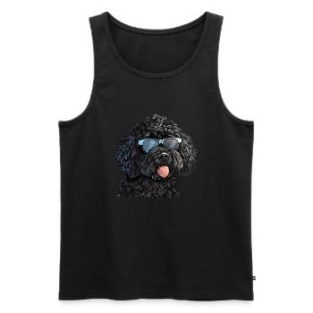 Portuguese Water Dog, Cão de Água Português - Men's Premium Organic Tank Top - black - Front - Michal (187cm)
