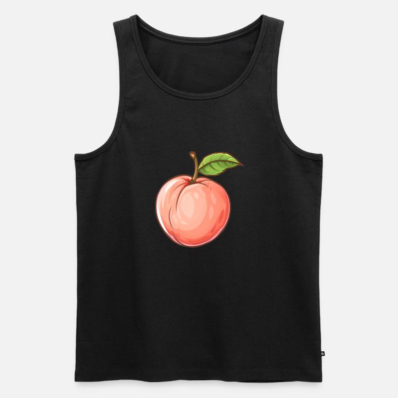 Pêche, Pêche, Fruit, Fruit - Débardeur bio Premium Homme - noir