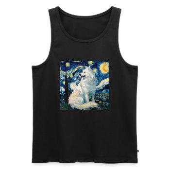 Samojede, Samoyed, Hund, geschenk, hundeliebhaber - Männer Premium Bio Tank Top - Schwarz - Vorne - AI Model Male 178 light (178cm)