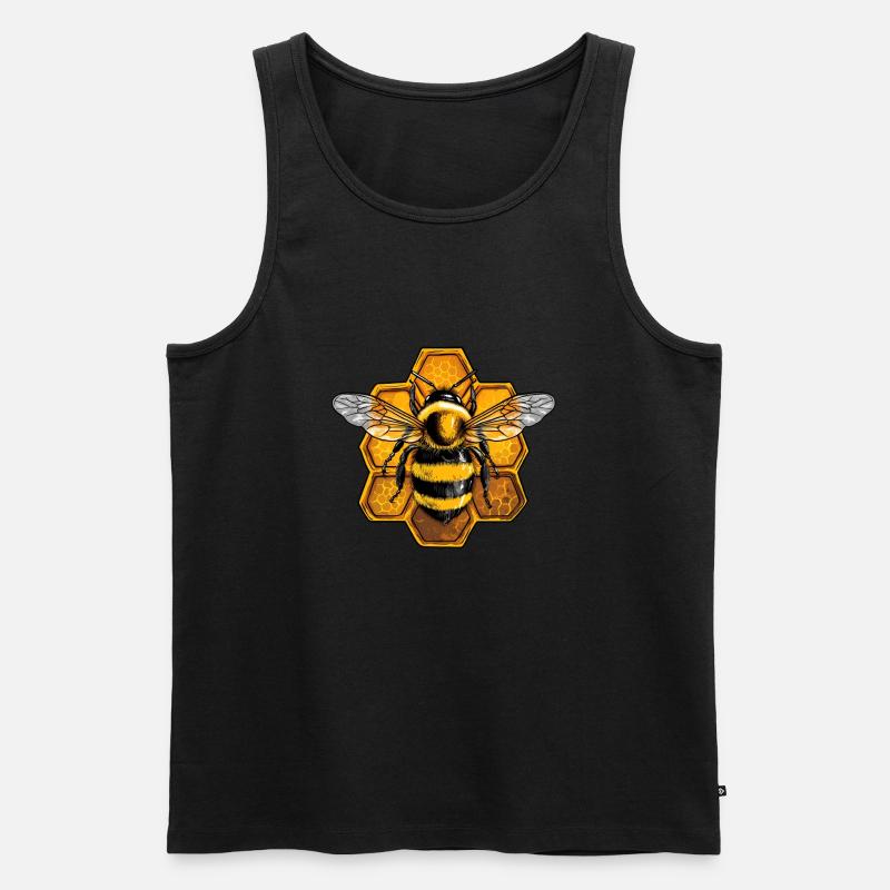 Honig Biene Imker Geschenk - Männer Premium Bio Tank Top - Schwarz