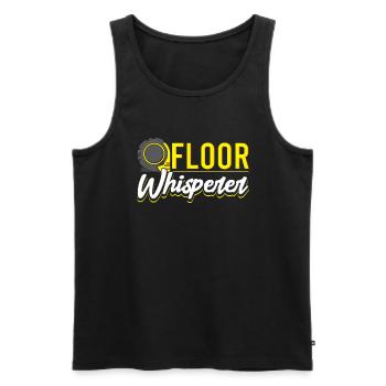 Floor Whisperer for Floor Installers - Men's Premium Organic Tank Top - black - Front - AI Model Male 178 light (178cm)
