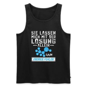 Chemielaborant Wahnsinniger Chemiker - Männer Premium Bio Tank Top - Schwarz - Vorne - Michal (187cm)