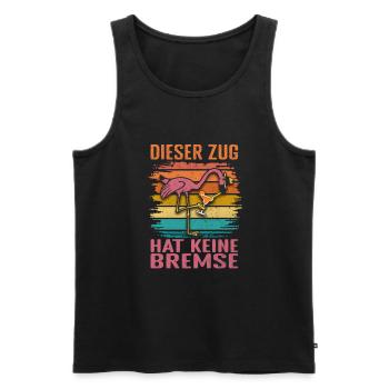 Dieser Zug hat keine Bremse Flamingo JGA Frauen - Männer Premium Bio Tank Top - Schwarz - Vorne - Michal (187cm)