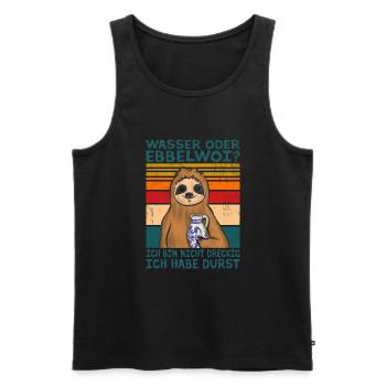 Hessen Frankfurt Apfelwein - Männer Premium Bio Tank Top - Schwarz - Vorne - Michal (187cm)