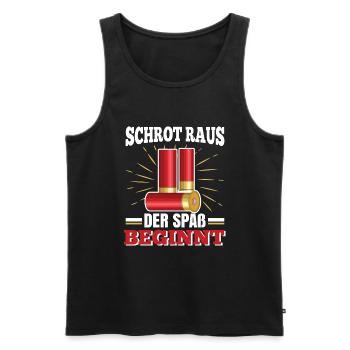 Tontaubenschießen Wurfscheibenschießen - Männer Premium Bio Tank Top - Schwarz - Vorne - Michal (187cm)