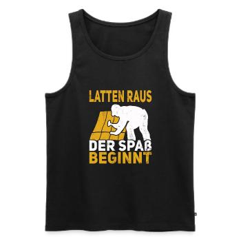Dachdecker geschenk dachdeckermeister - Männer Premium Bio Tank Top - Schwarz - Vorne - Michal (187cm)
