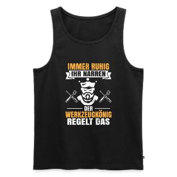Hausmeister Hauswart Haustechniker - Männer Premium Bio Tank Top - Schwarz - Vorne - Michal (187cm)