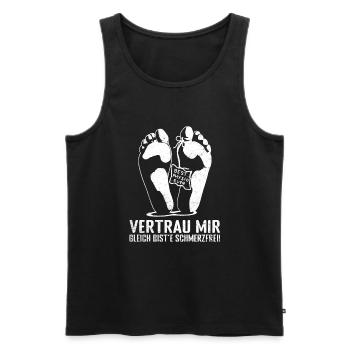 Physiotherapeut Geschenke Physio Sprüche - Männer Premium Bio Tank Top - Schwarz - Vorne - Michal (187cm)