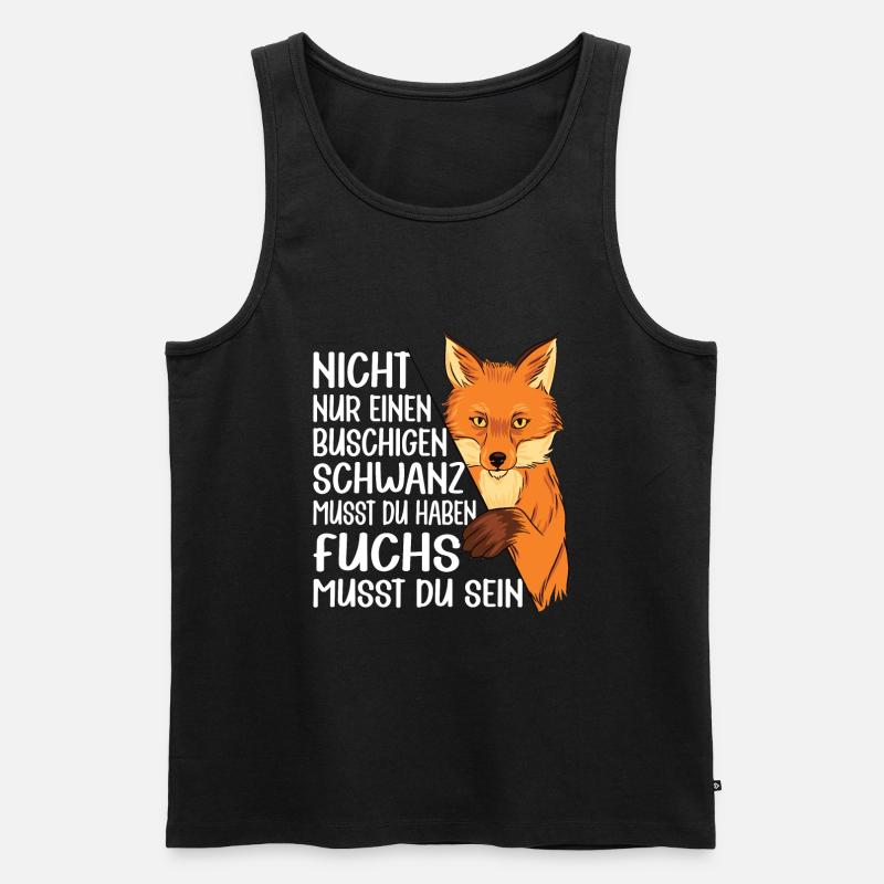 Fuchs Statement Rotfuchs Spruch - Männer Premium Bio Tank Top - Schwarz