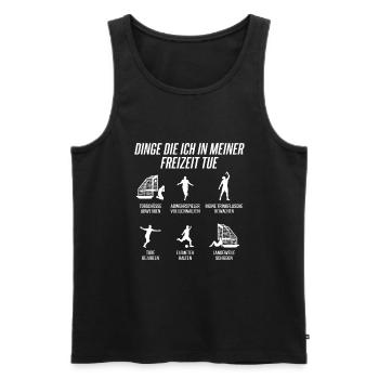 Torwart Spruch Torhüter Humor - Männer Premium Bio Tank Top - Schwarz - Vorne - Michal (187cm)