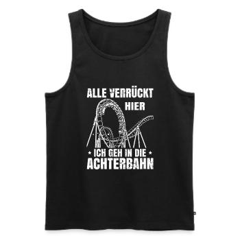Achterbahn Freizeitpark Rollercoaster - Männer Premium Bio Tank Top - Schwarz - Vorne - Michal (187cm)