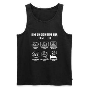 Achterbahn Freizeitpark Rollercoaster - Männer Premium Bio Tank Top - Schwarz - Vorne - Michal (187cm)