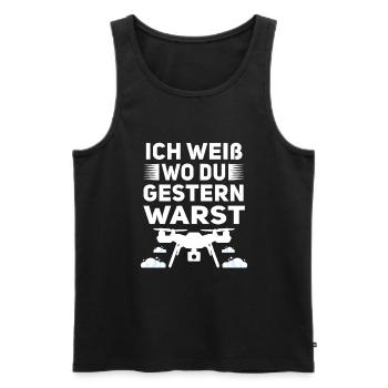 Quadrocopter FPV Drohne Drohnenflieger - Männer Premium Bio Tank Top - Schwarz - Vorne - Michal (187cm)