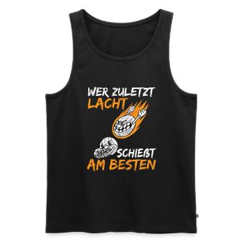 Boule Spiel Petanque Crossboule - Männer Premium Bio Tank Top - Schwarz - Vorne - Michal (187cm)
