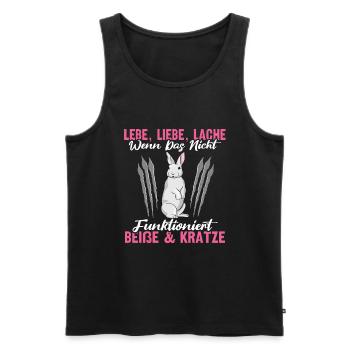 Kaninchen Hasenmama Hasen Liebe Häschen - Männer Premium Bio Tank Top - Schwarz - Vorne - Michal (187cm)