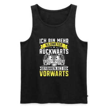 Staplerfahrer Lagerist Gabelstaplerfahrer - Männer Premium Bio Tank Top - Schwarz - Vorne - Michal (187cm)