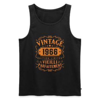 Vintage 1966 Edition Limitée - Débardeur bio Premium Homme - noir - Devant - Michal (187cm)