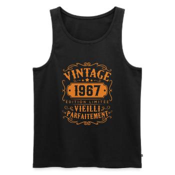 Vintage 1967 Edition Limitée - Débardeur bio Premium Homme - noir - Devant - Michal (187cm)