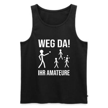 Boules Game Petanque Crossboule - Men's Premium Organic Tank Top - black - Front - Michal (187cm)
