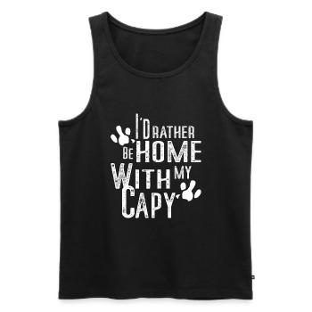 Capybara Weihnachten - Männer Premium Bio Tank Top - Schwarz - Vorne - Michal (187cm)