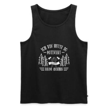 Holzfäller Waldarbeiter Holz machen - Männer Premium Bio Tank Top - Schwarz - Vorne - Michal (187cm)