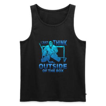 ice hockey goalie Hockey goalkeeper - Männer Premium Bio Tank Top - Schwarz - Vorne - Michal (187cm)